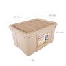 Caixa Arrumos New Box com Fechos Bege 16l 39.6X29.6X21.5cm