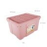 Caixa Arrumos New Box com Fechos Rosa 16l 39.6X29.6X21.5cm