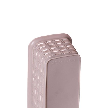 Cesto Multiusos Pl�stico Rattan Retangular Rosa 800ml 24.2X8X6cm