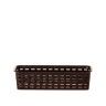 Cesto Multiusos Plstico Rattan Retangular Castanho 800ml 24.2X8X6cm