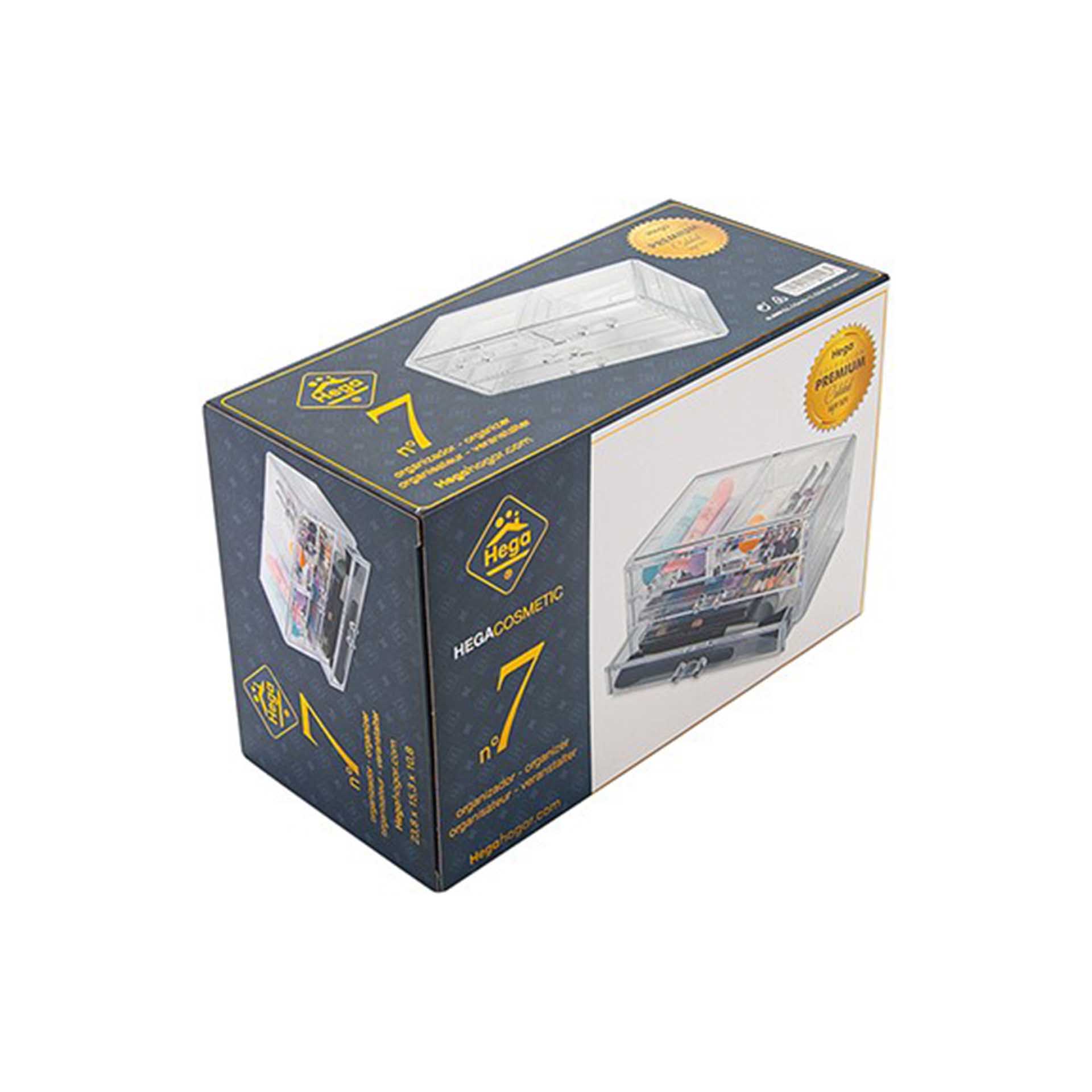 Organizador Cosméticos Plástico Incolor 23.8X15.3X10cm