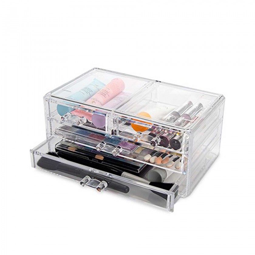 Organizador Cosmticos Plstico Incolor 23.8X15.3X10cm