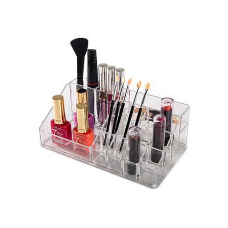 Organizador Cosm�ticos Pl�stico Incolor 22.3X12.7X8cm - Image product
