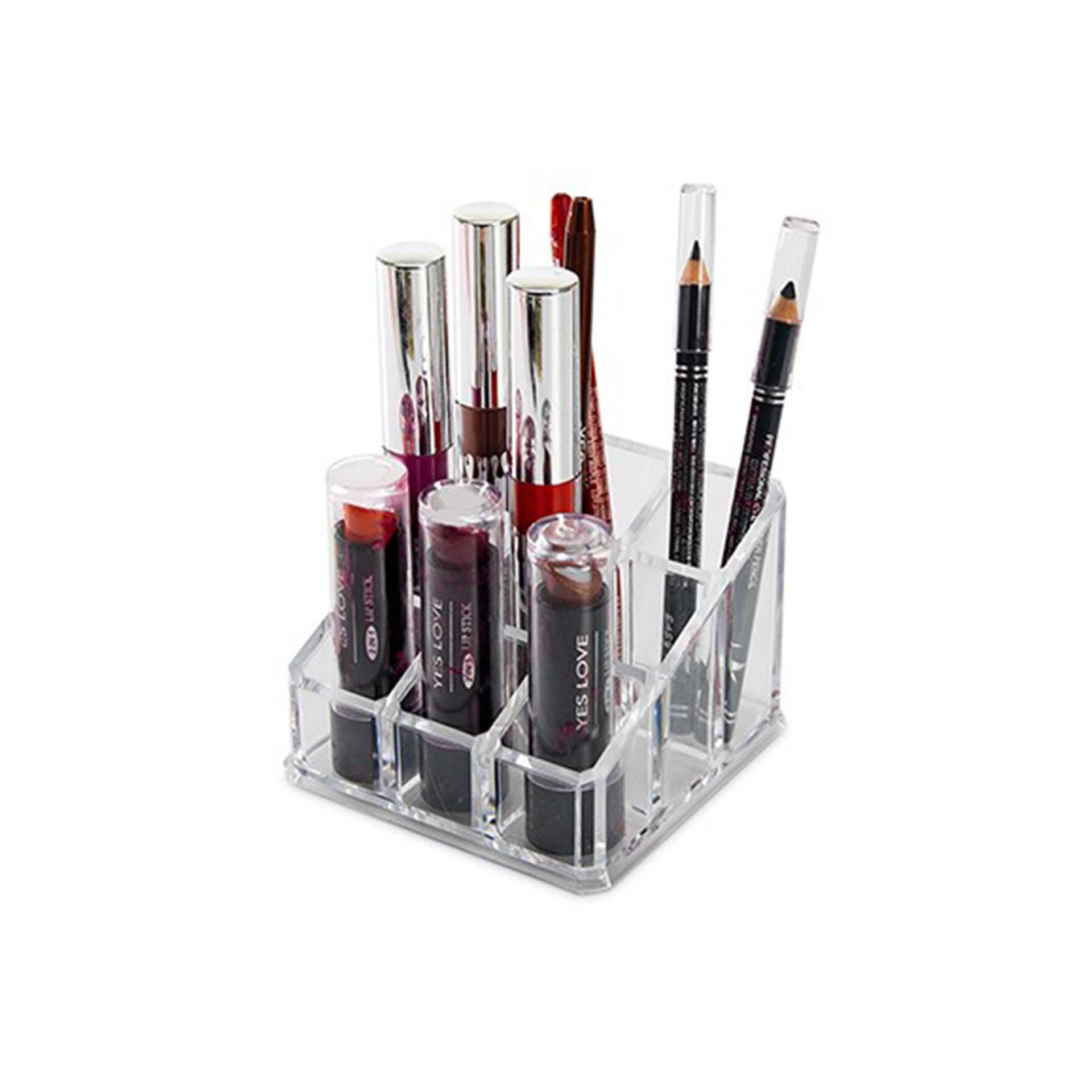 Organizador Cosméticos Plástico Incolor 9X9X.6.5cm