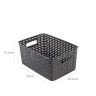 Cesto Multiusos Plstico Rattan 10l 33X23.8X15.5cm Castanho