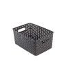 Cesto Multiusos Plstico Rattan 10l 33X23.8X15.5cm Castanho