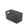 Cesto Multiusos Pl�stico Rattan 5l 28X16X13cm Castanho