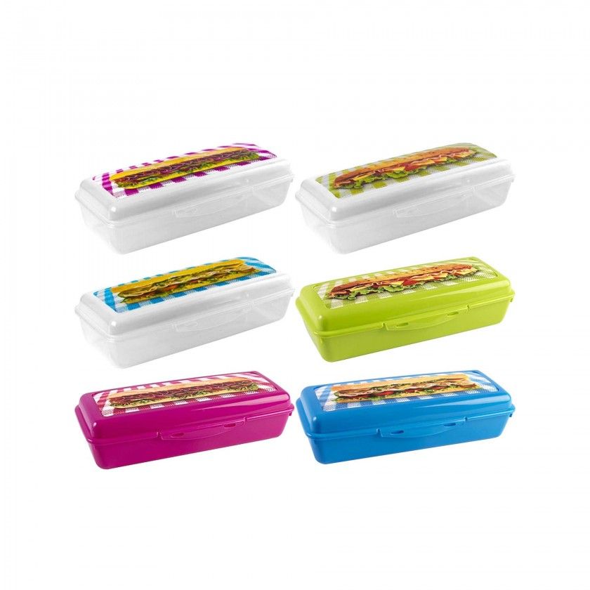 Caixa Hermética Hega para Sandes 1200ml 25X11X7cm Caixa Hermética Hega para Sandes 1200ml 25X11X7cm