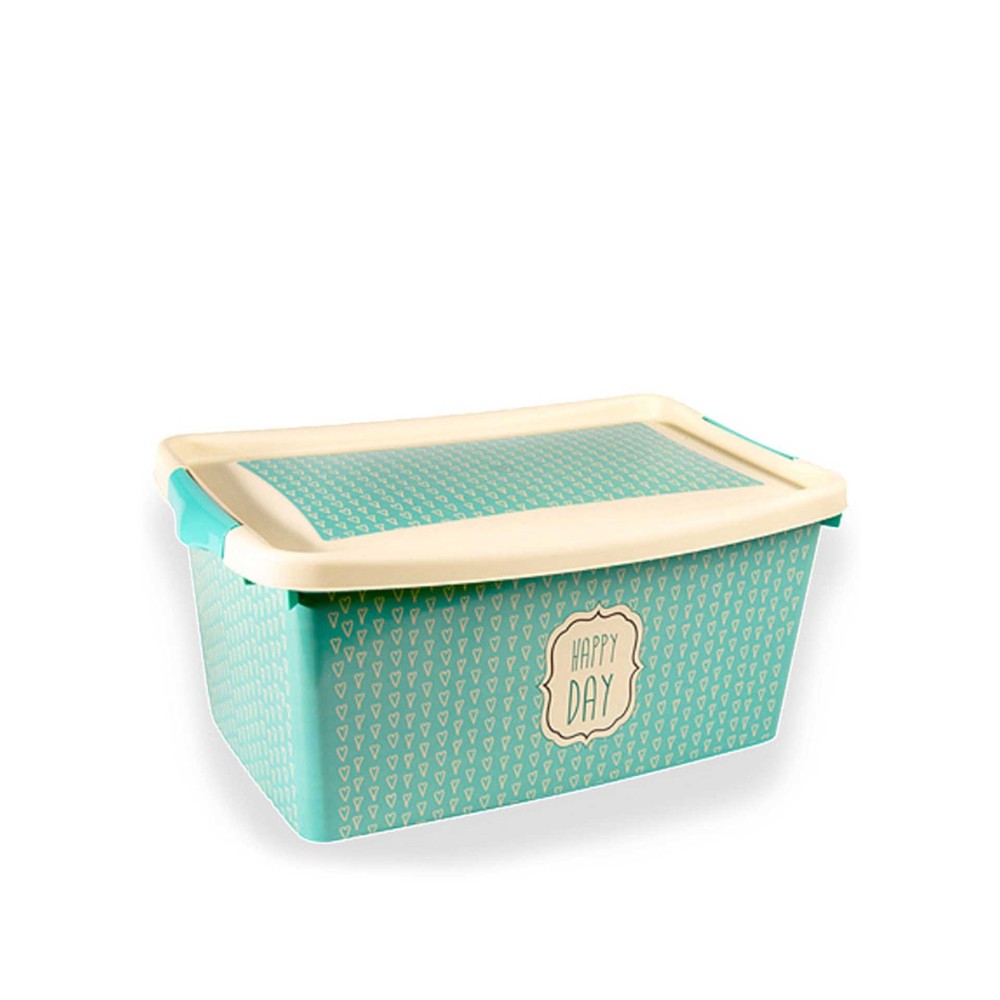 Caixa Arrumos Pl�stico Happy Day Multicor 9l 37X25X17cm