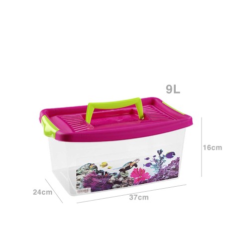 Caixa Arrumos com Asa Plástico Multicor 9l 37X24X16cm - Image product