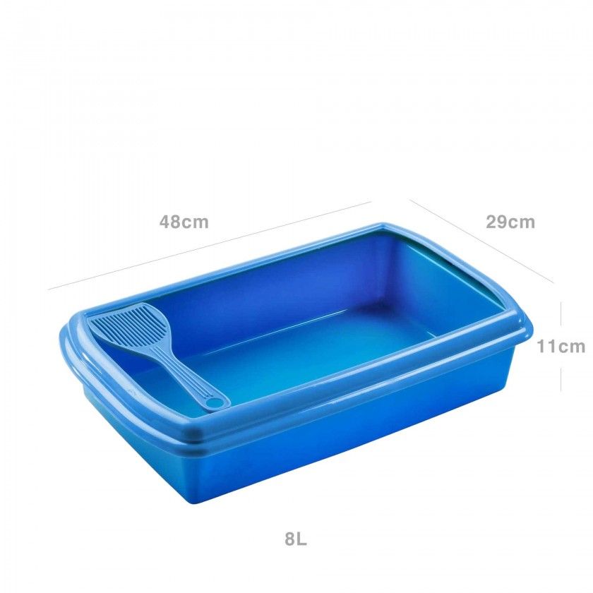 Caixa Higiénica com Pá Plástico Cor Sólida 8000ml 48X29X11cm Caixa Higiénica com Pá Plástico Cor Sólida 8000ml 48X29X11cm