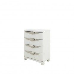 Armrio Plstico 4 Gavetas Redondo Branco 70X45X100cm