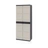 Armrio Plstico Titanium Retangular Preto / Bege 70X44X176cm