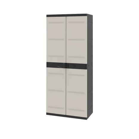 Arm�rio Pl�stico Titanium Retangular Preto / Bege 70X44X176cm - Image product