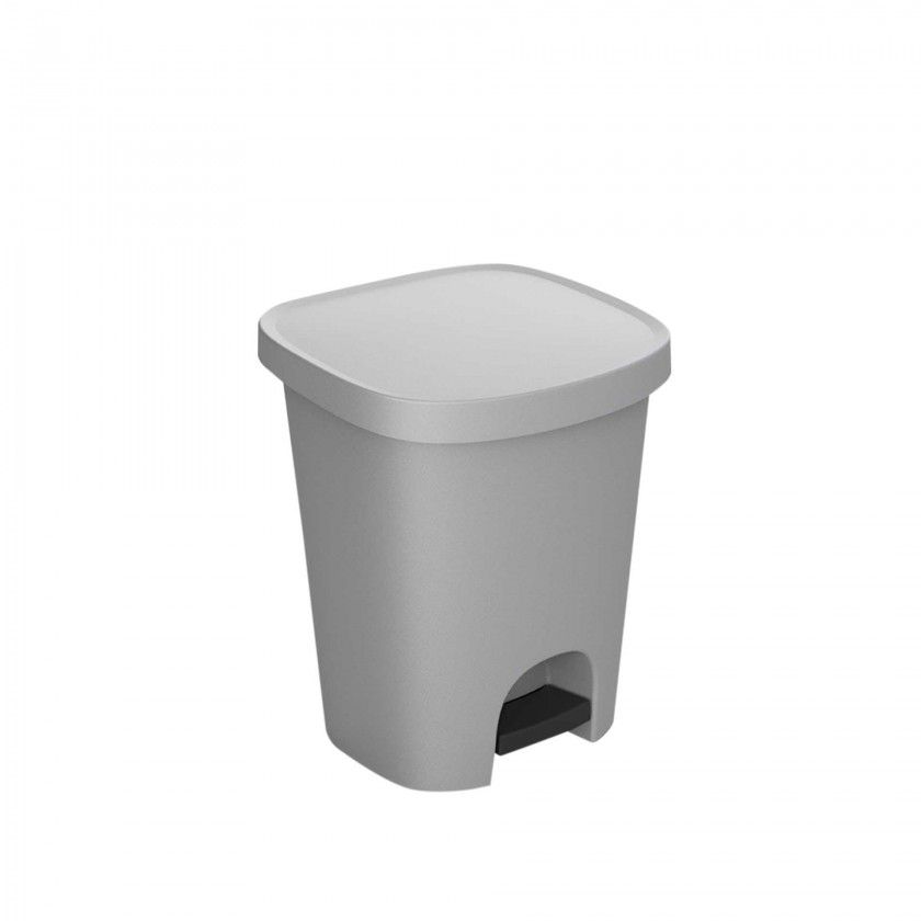 Balde Lixo com Pedal Plstico Quadrado 25l 35X30X42cm