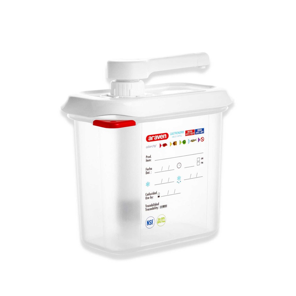Dispensador Molhos Gn1/9 1500ml 17.6X10.8X19cm