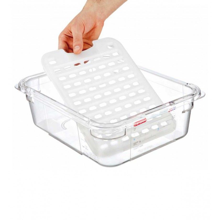 Grelha para Tabuleiro Polietileno Gn1/4 20.8X10X2cm Grelha para Tabuleiro Polietileno Gn1/4 20.8X10X2cm