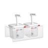 Conjunto 2 Dispensadores Molhos Gn1/6 2X2.6L 38X22.5X19.5cm