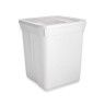 Contentor Polietileno com Tampa Quadrado Branco 60L 41.5X41.5X50cm Contentor Polietileno com Tampa Quadrado Branco 60L 41.5X41.5X50cm