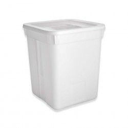 Contentor Polietileno com Tampa Quadrado Branco 60L 41.5X41.5X50cm