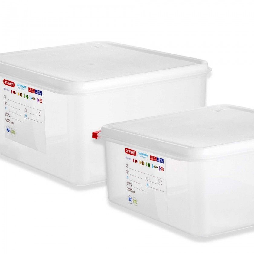 Caixa Hermética Polipropileno Tampa Branca Gn2/3 Caixa Hermética Polipropileno Tampa Branca Gn2/3