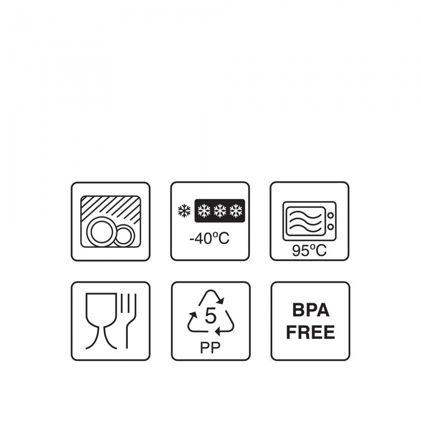 Caixa Hermética Polipropileno Tampa Branca Gn1/2 Caixa Hermética Polipropileno Tampa Branca Gn1/2