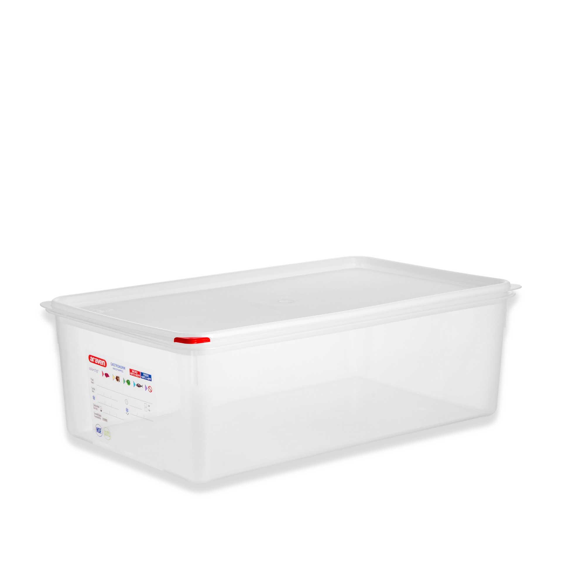 Caixa Hermética Polipropileno Tampa Branca Gn1/1