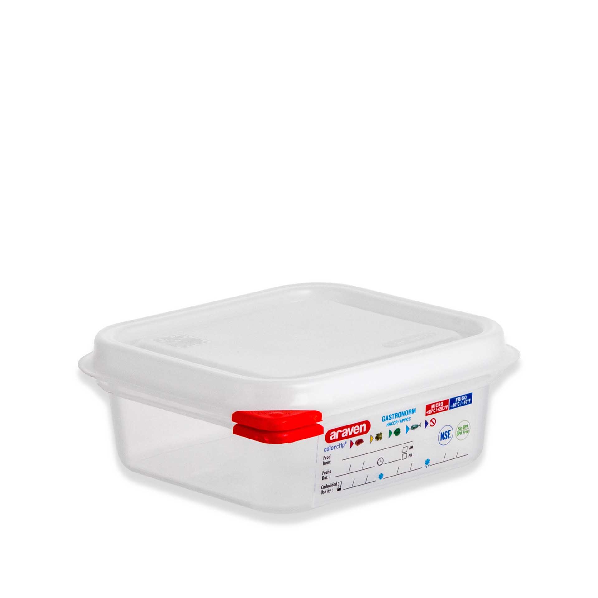 Caixa Hermética Polipropileno Tampa Branca Gn1/6