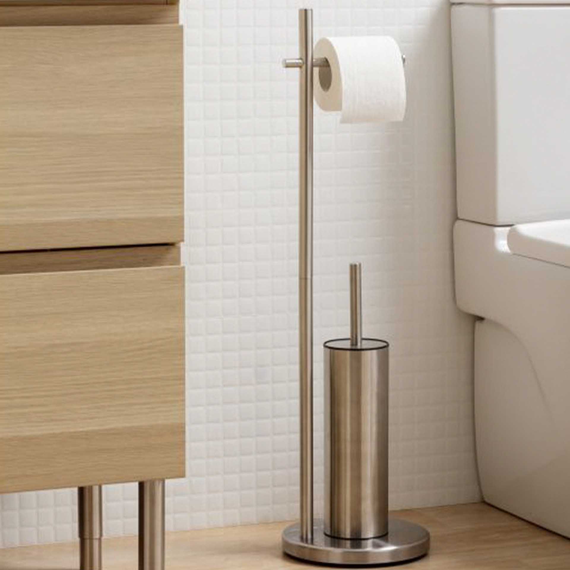 Porta Rolo e Piaçaba Mono Satin 20.5X74.5X20.5CM