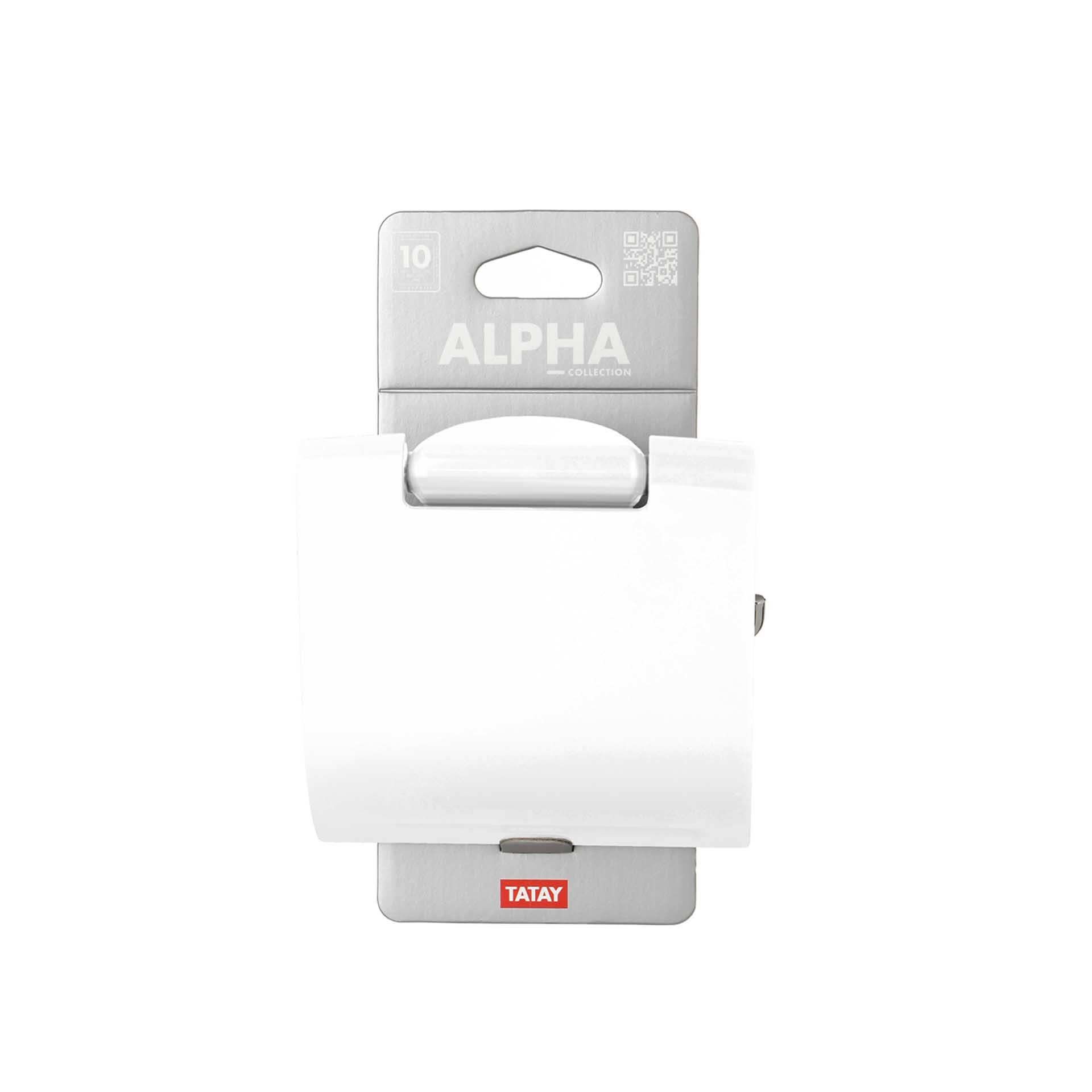 Porta-Rolo Alpha Branco 12.5X6X12.5CM