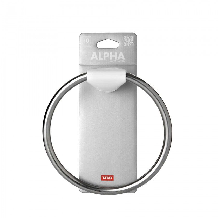 Toalheiro Inox Alpha Branco 19X6X19.5CM