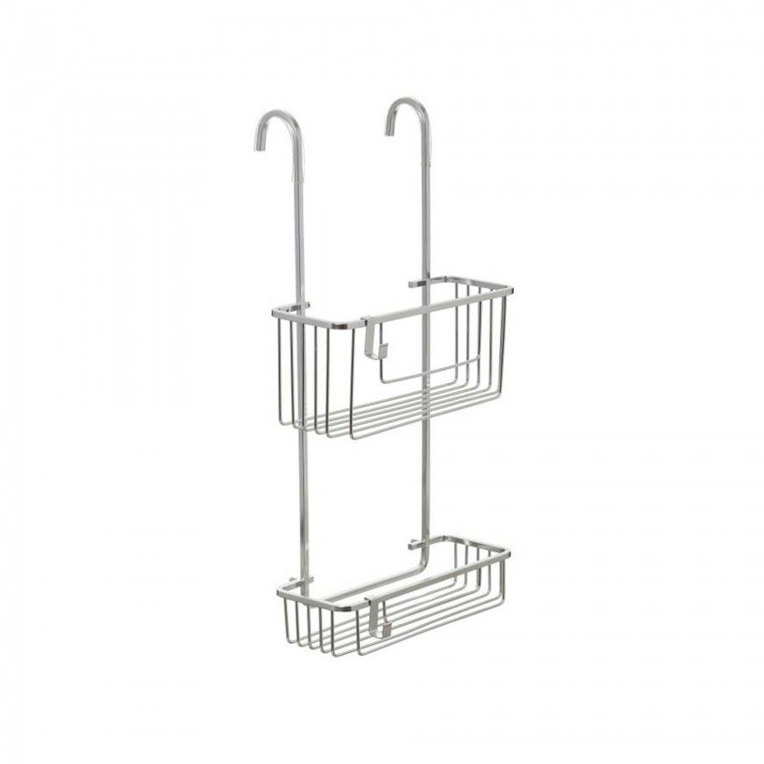 Cesto Duplo com Cabide Alumnio 28X15.5X56CM