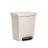 Balde Lixo com Pedal Cubik Ecohome Bege 23L / 33.5X30X39CM