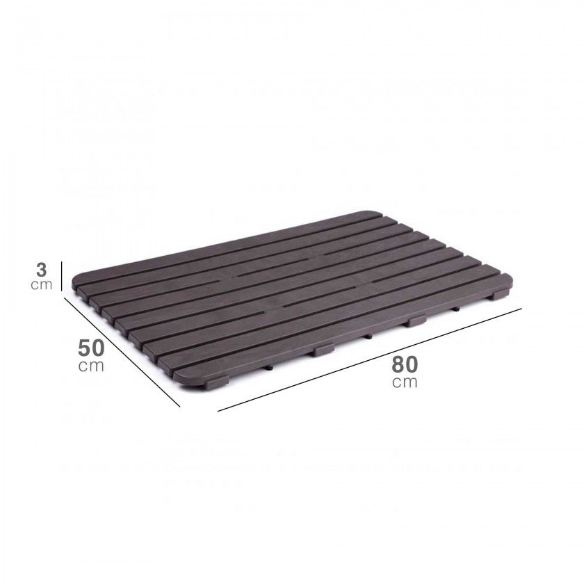 Estrado Base de Chuveiro Castanho 80X50X3CM Estrado Base de Chuveiro Castanho 80X50X3CM