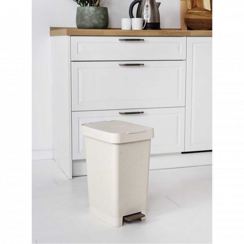 Balde Lixo com Pedal Smart Cor Sólida 25L 26X36X47cm Balde Lixo com Pedal Smart Cor Sólida 25L 26X36X47cm