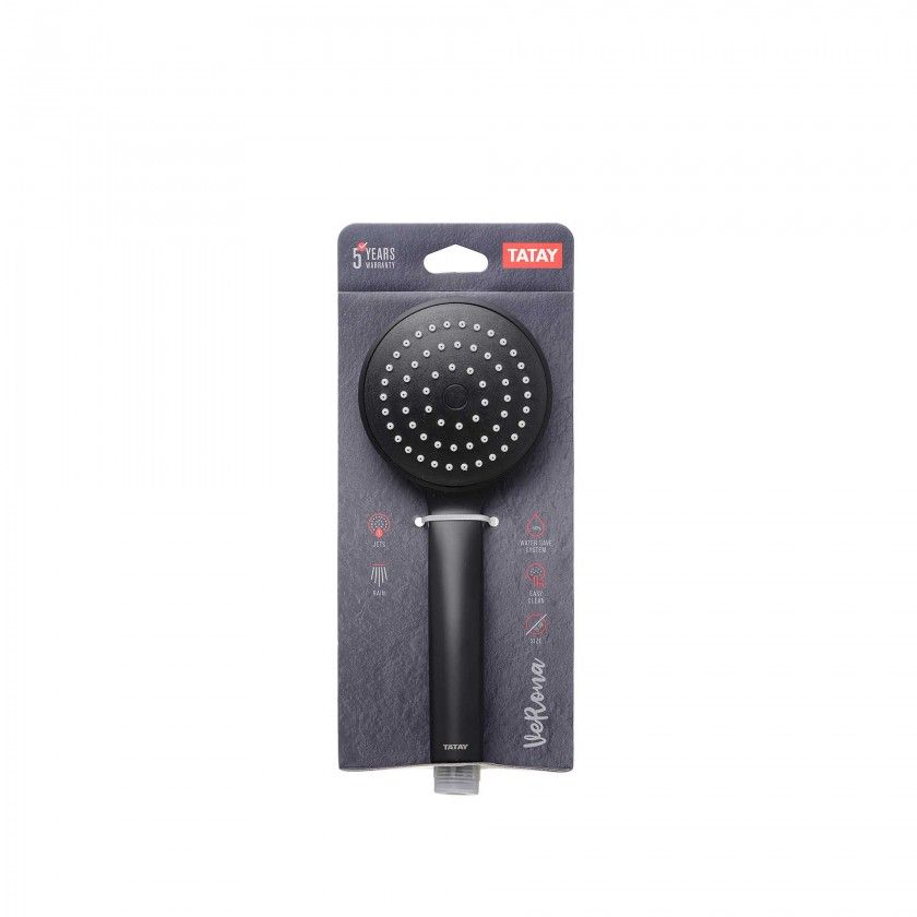 Chuveiro Verona 1 Jato Preto Redondo 10cm Chuveiro Verona 1 Jato Preto Redondo 10cm