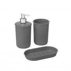 Conjunto Lavatório 3 Peças Baobab Antracite 15X8.2X17CM Conjunto Lavatório 3 Peças Baobab Antracite 15X8.2X17CM