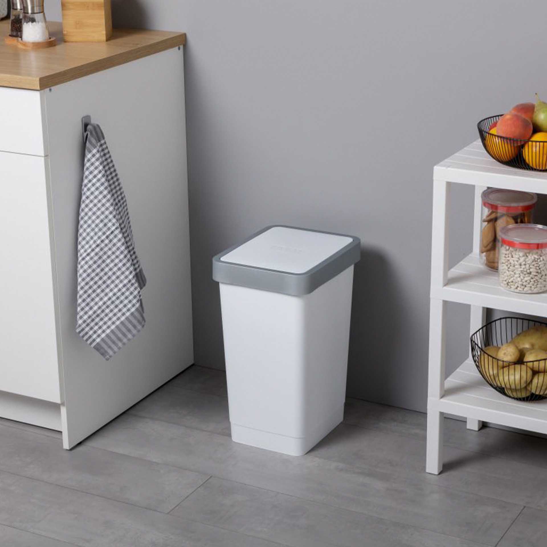 Balde Lixo com Tampa Basculante Smart 25L