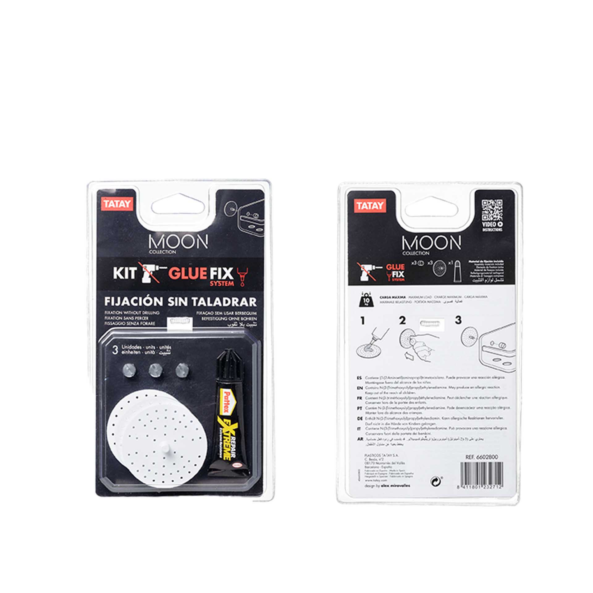 Kit Fixação sem Furação Glue&Fix Moon