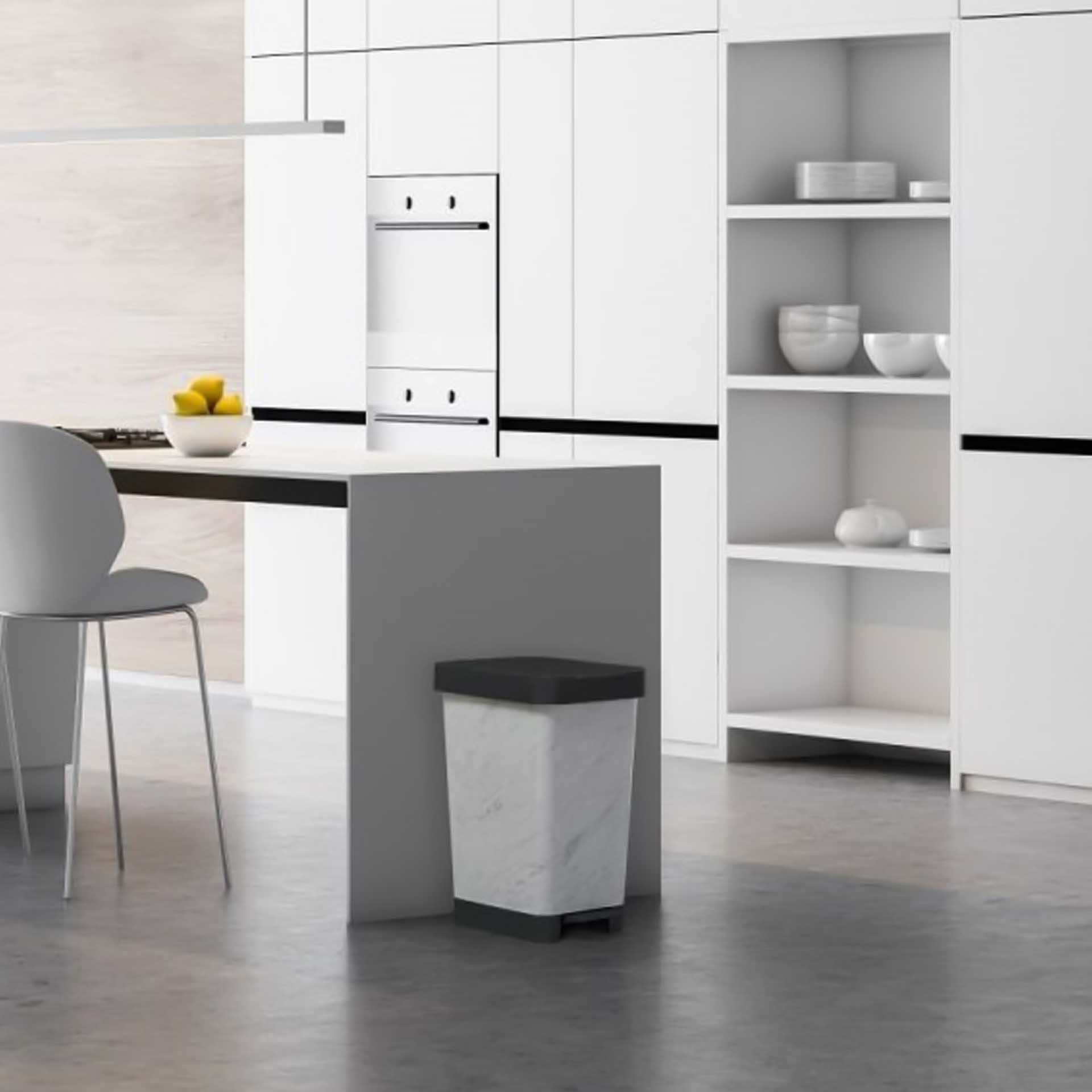 Balde Lixo com Pedal Smart Decorado 25L 26X36X47cm