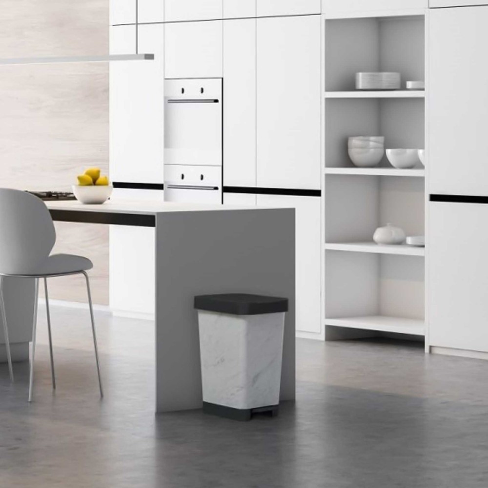 Balde Lixo com Pedal Smart Decorado 25L 26X36X47cm