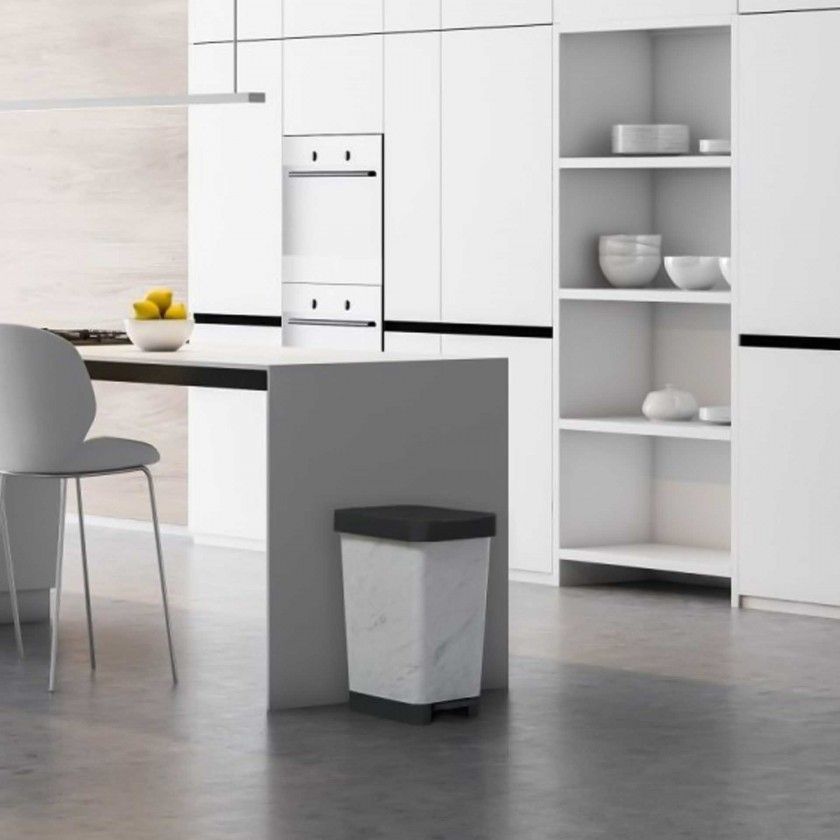 Balde Lixo com Pedal Smart Decorado 25L 26X36X47cm