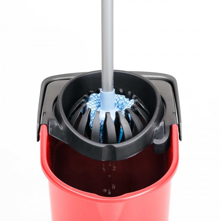 Balde com Espremedor Spider Vermelho 13L 26X41X33cm Balde com Espremedor Spider Vermelho 13L 26X41X33cm