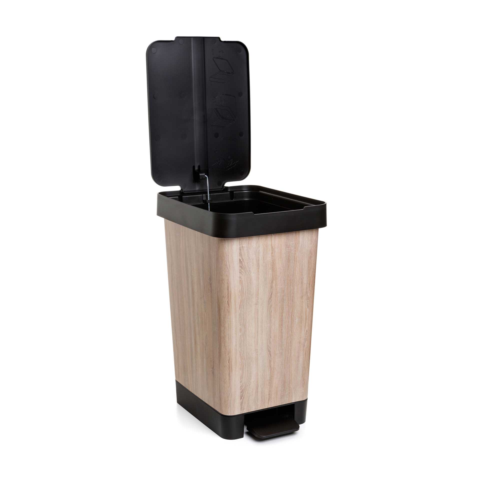 Balde Lixo com Pedal Smart Decorado 25L 26X36X47cm