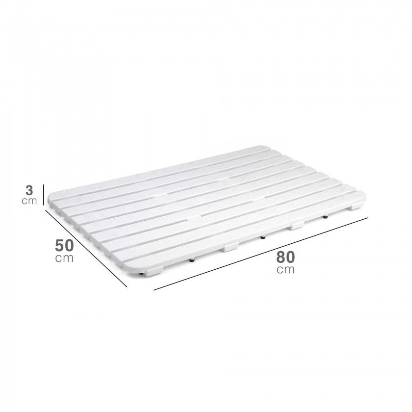 Estrado Base de Chuveiro Cinza Claro 80X50X3CM Estrado Base de Chuveiro Cinza Claro 80X50X3CM