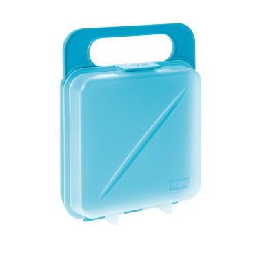 Caixa Hermética Tatay Porta Sandes Turquesa 14X14X18CM