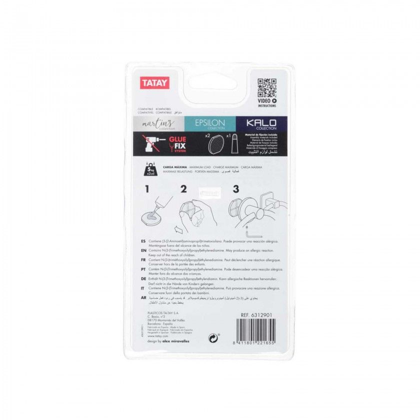 Kit Fixação sem Furação Glue Fix 11X2.3X19.5cm Kit Fixação sem Furação Glue Fix 11X2.3X19.5cm