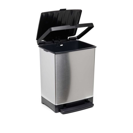 Balde Lixo com Pedal Cinza Metalizado 25L / 33.5X31X42CM - Image product