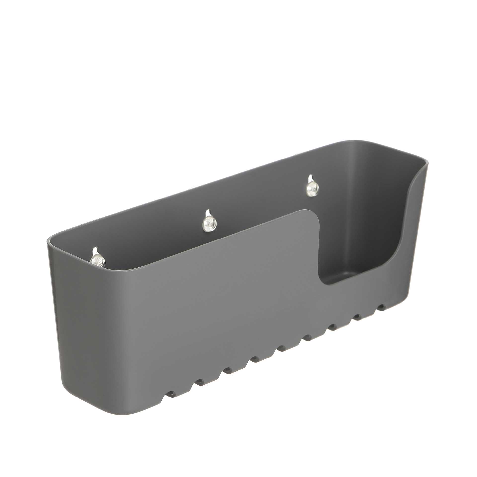 Cesto Wc com Ventosas Standard Cinza 30X8.5X11CM