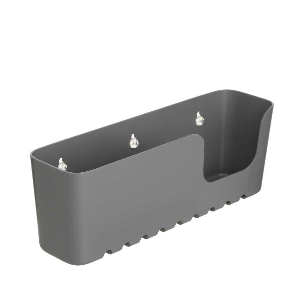 Cesto Wc com Ventosas Standard Cinza 30X8.5X11CM